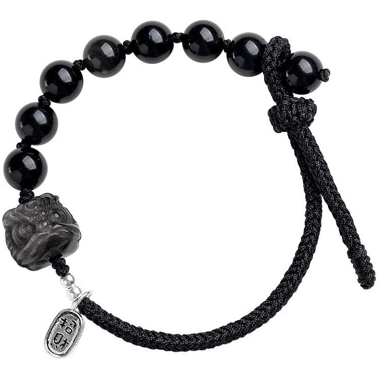 Qixi Natural Obsidian Xingshi Bracelet