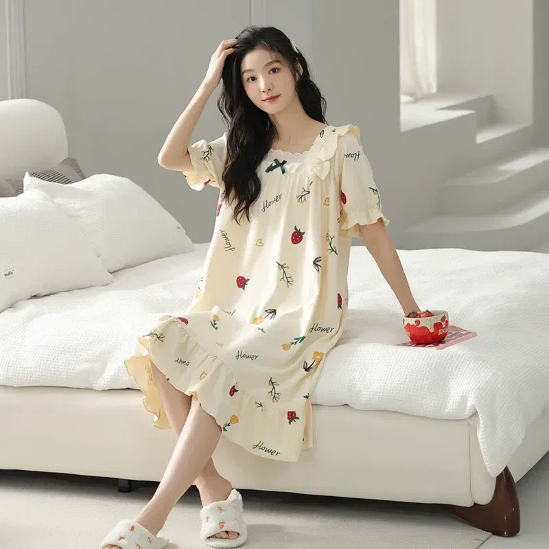 Cotton summer pajamas 1 piece L size 1 box