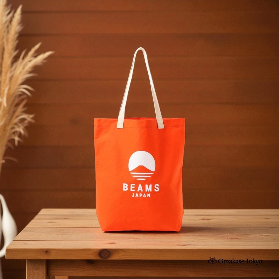 Get Beams Japan Cotton Tote Bag (Logo) Orange 160 g Delivered