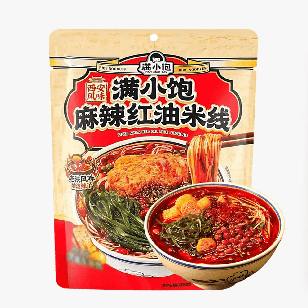 MANXIAOBAO Spicy Red Chili Oil Rice Noodles 262g 1 pack