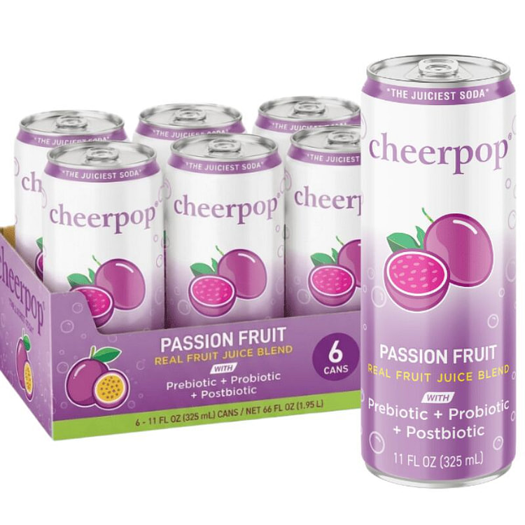 Cheerpop Passion Sparkling Fruit Juice - 325 ml 6 can