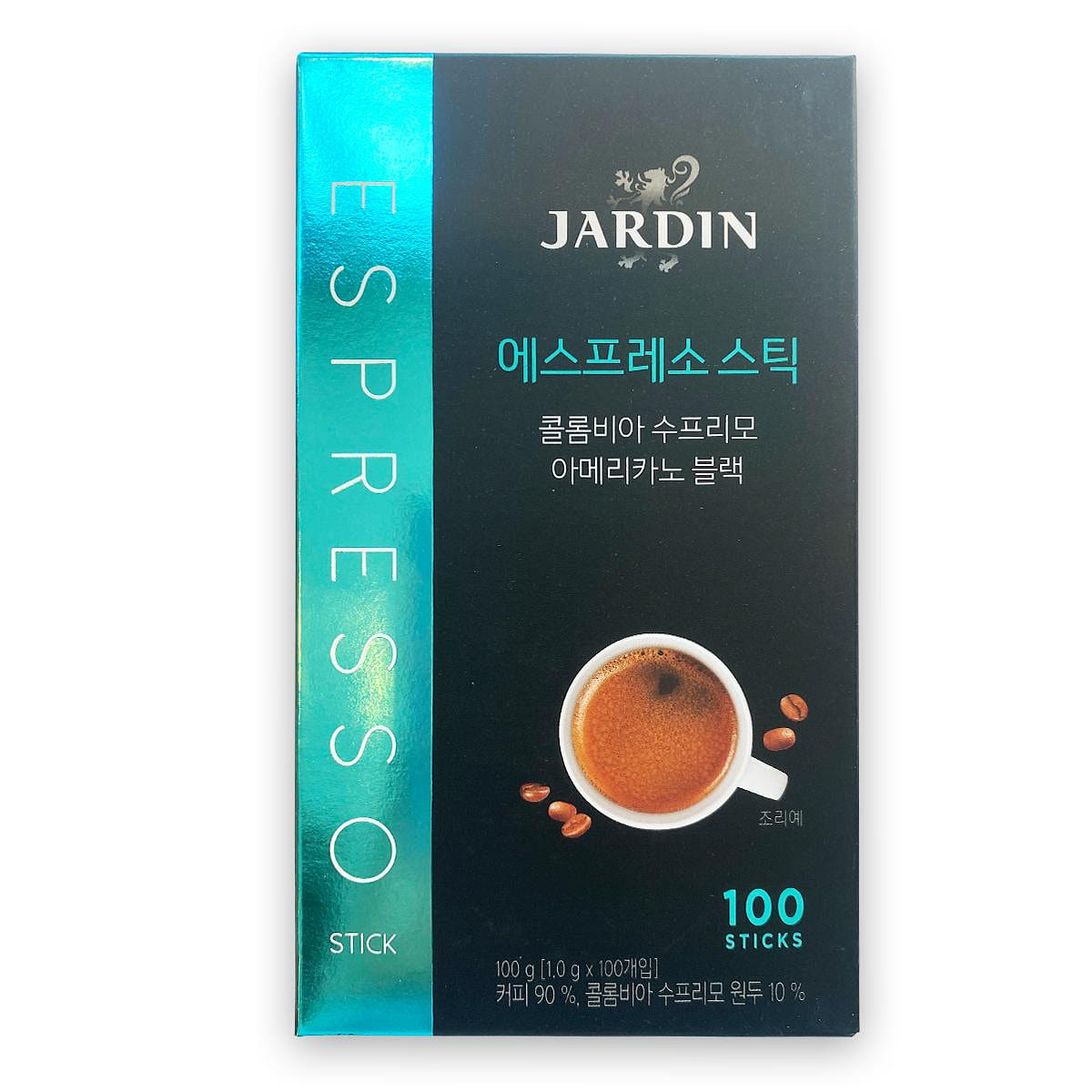 JARDIN Hot or Cold Instant Espresso Sticks - COLOMBIA SUPREMO AMERICANO BLACK 100 개입