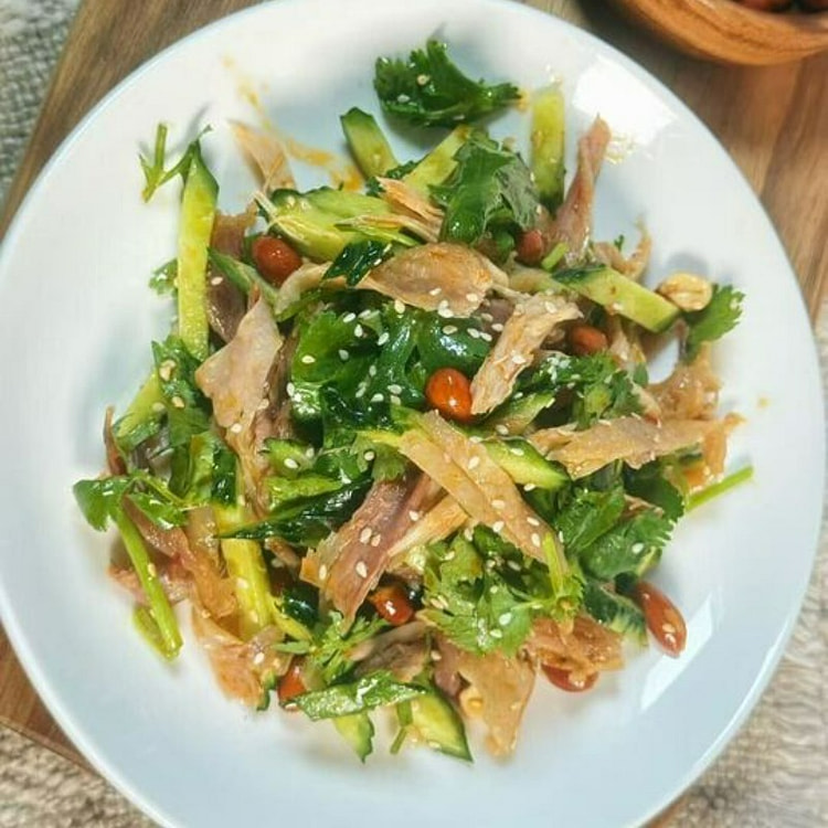 Pulled Chicken Cucumber Salad