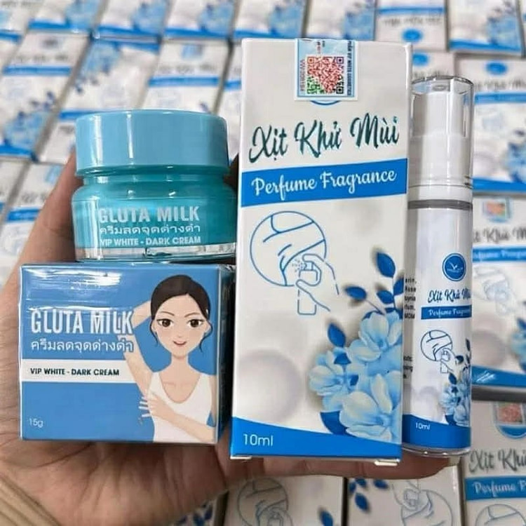 Gluta Milk Armpit Cream With Free Travel Spray 1 box