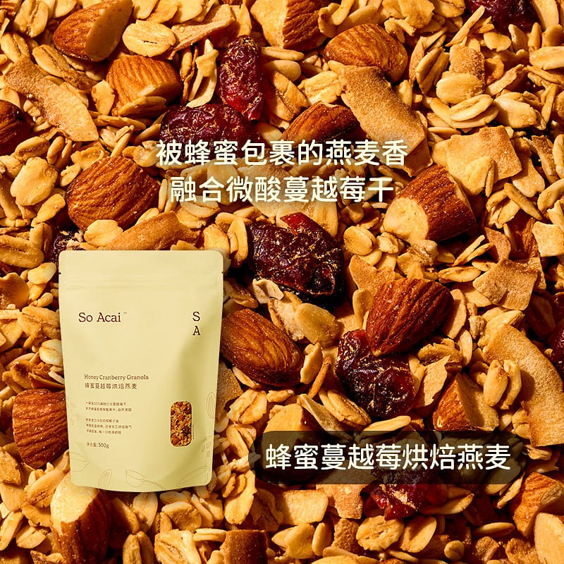 Soacai honey cranberry baked oats 300g 300 g