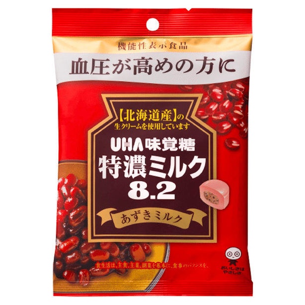 日本直送」UHA味覚糖・特濃ミルク8.2 あずきミルク 93g袋入り - Weee!