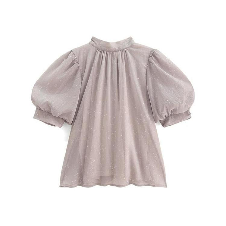 GRL Chiffon Bow Blouse Pink F