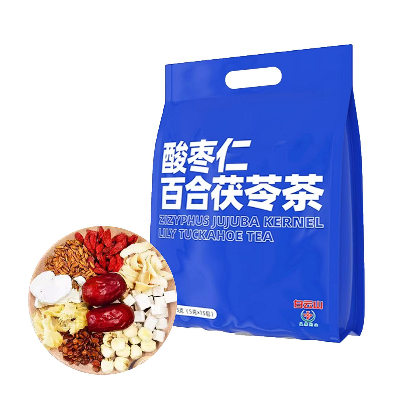 Zizyphus Jujuba Kernel Lily Tuckahoe Tea 15packs 75 グラム