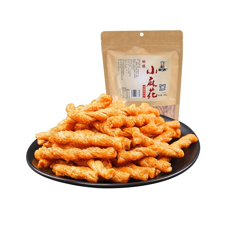 卧龙手工小麻花甜辣味零食280g 280 克