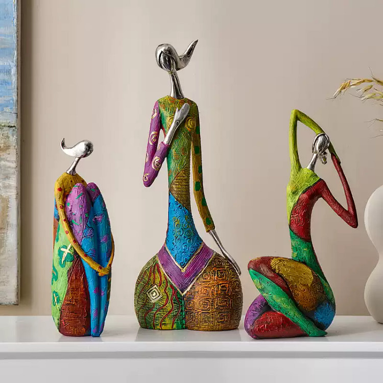 Creative Ornament | Abstract Art Trio Figures 1 each