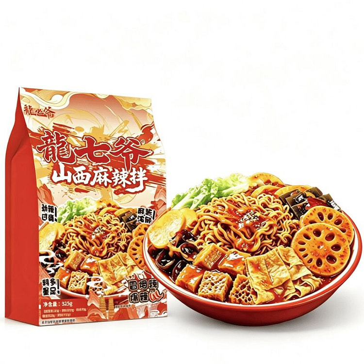 龙七爷山西麻辣拌 325g 爆辣酸甜夜宵速食麻辣烫 325 克