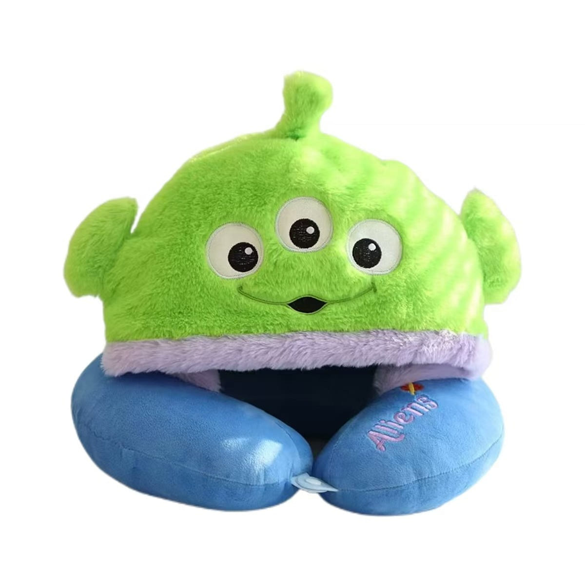 Neck Pillow Hooded Nap Pillow Cartoon U-Shaped Pillow-Alien 1 each