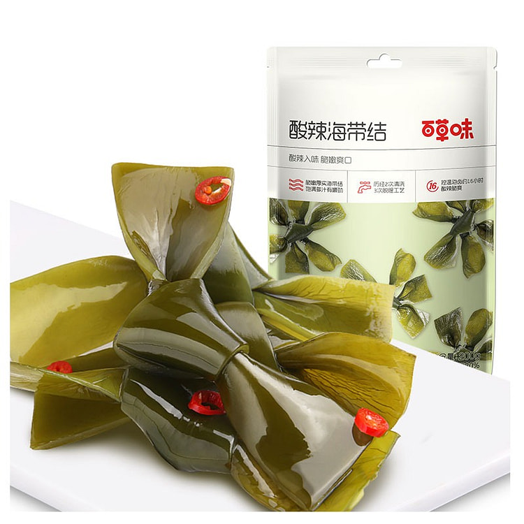 百草味 酸辣海带结 200g 1袋装