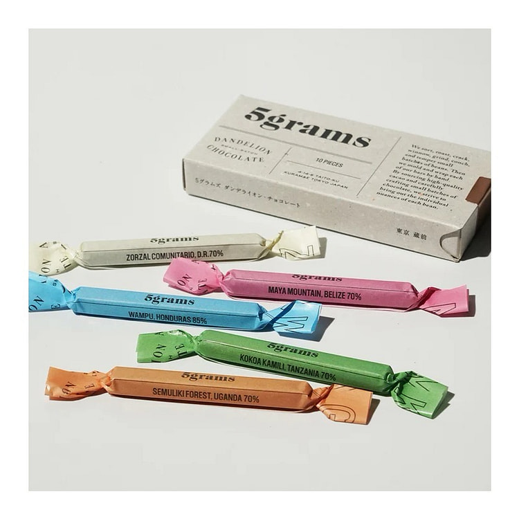 Dandelion Chocolate 5grams gift box five flavors