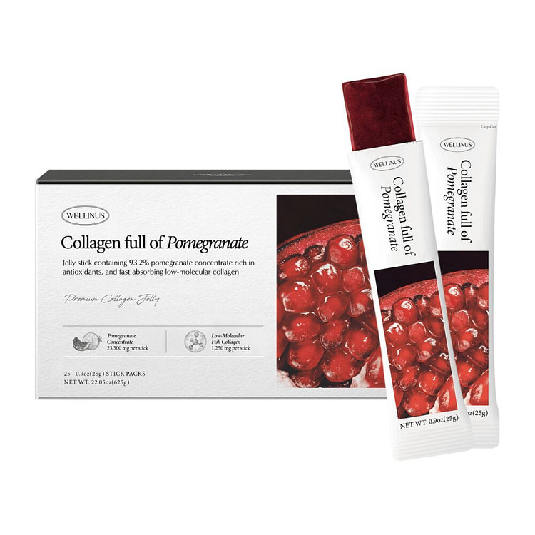 WELLINUS Collagen Jelly Pomegranate 25Sticks(1Box) 625 g