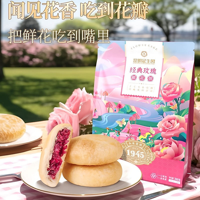 昆明冠生园·经典鲜花饼云南特产300g 300 克
