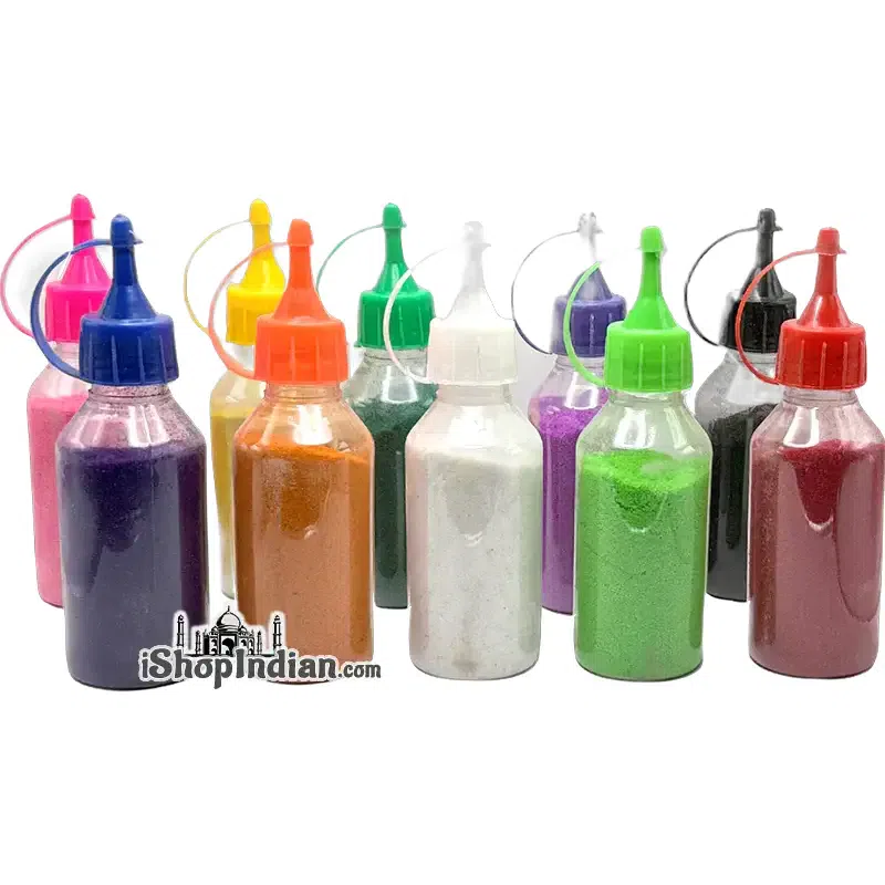 Rangoli Colors – Set of 10 bottles 10 count