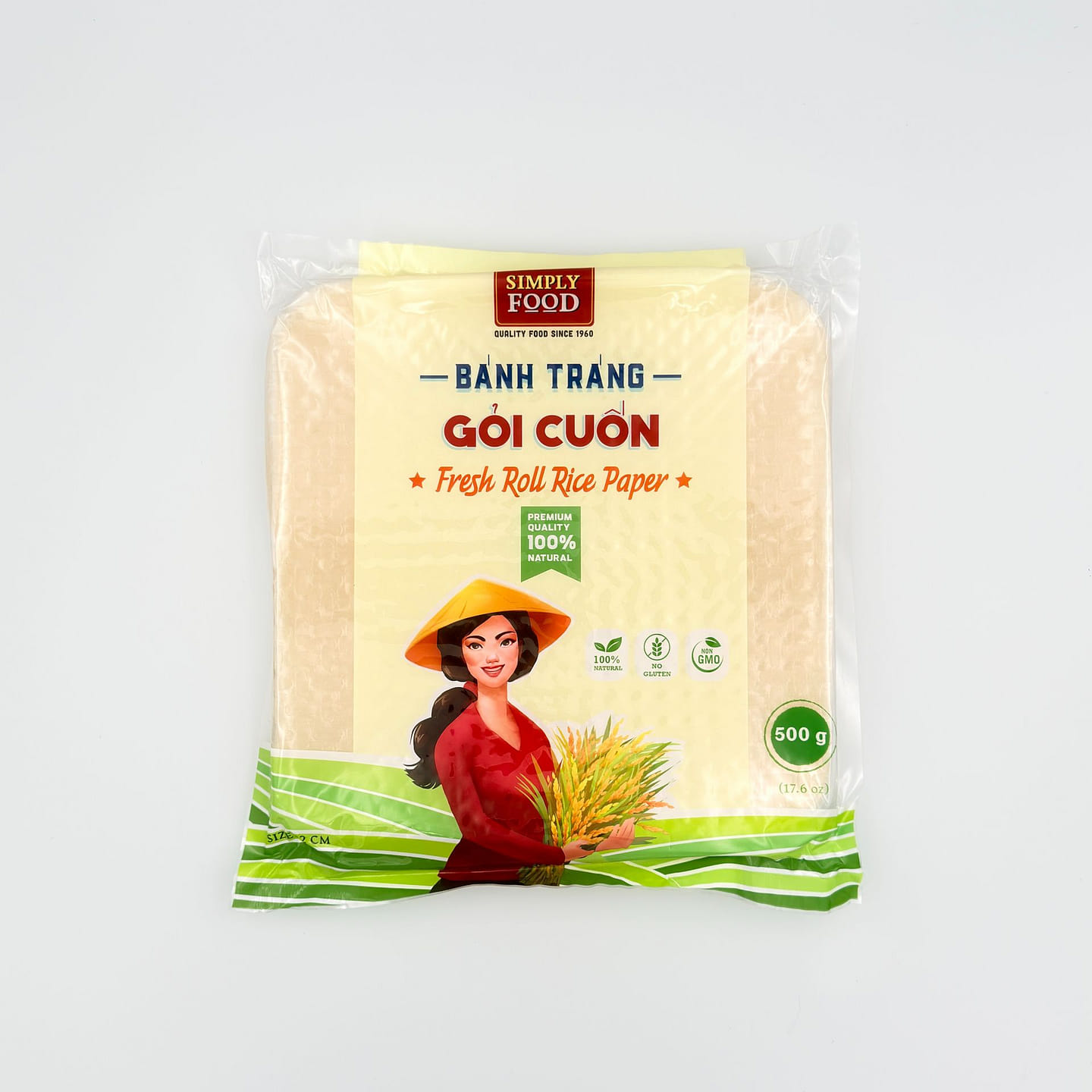 Simply Food Fresh Roll Rice Paper 22cm 500 g