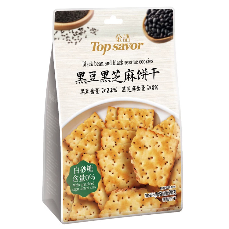 Jinyu Black Bean & Black Sesame Crackers, 208g*1 208 g