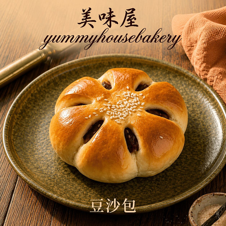 Red Bean Bun 1 each