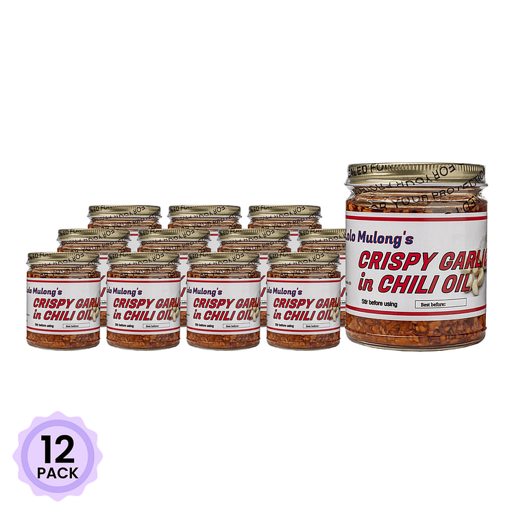 Tỏi Chiên Giòn Ngâm Dầu Ớt Lolo Mulong's, Vị Siêu Cay 9 oz*12 pack