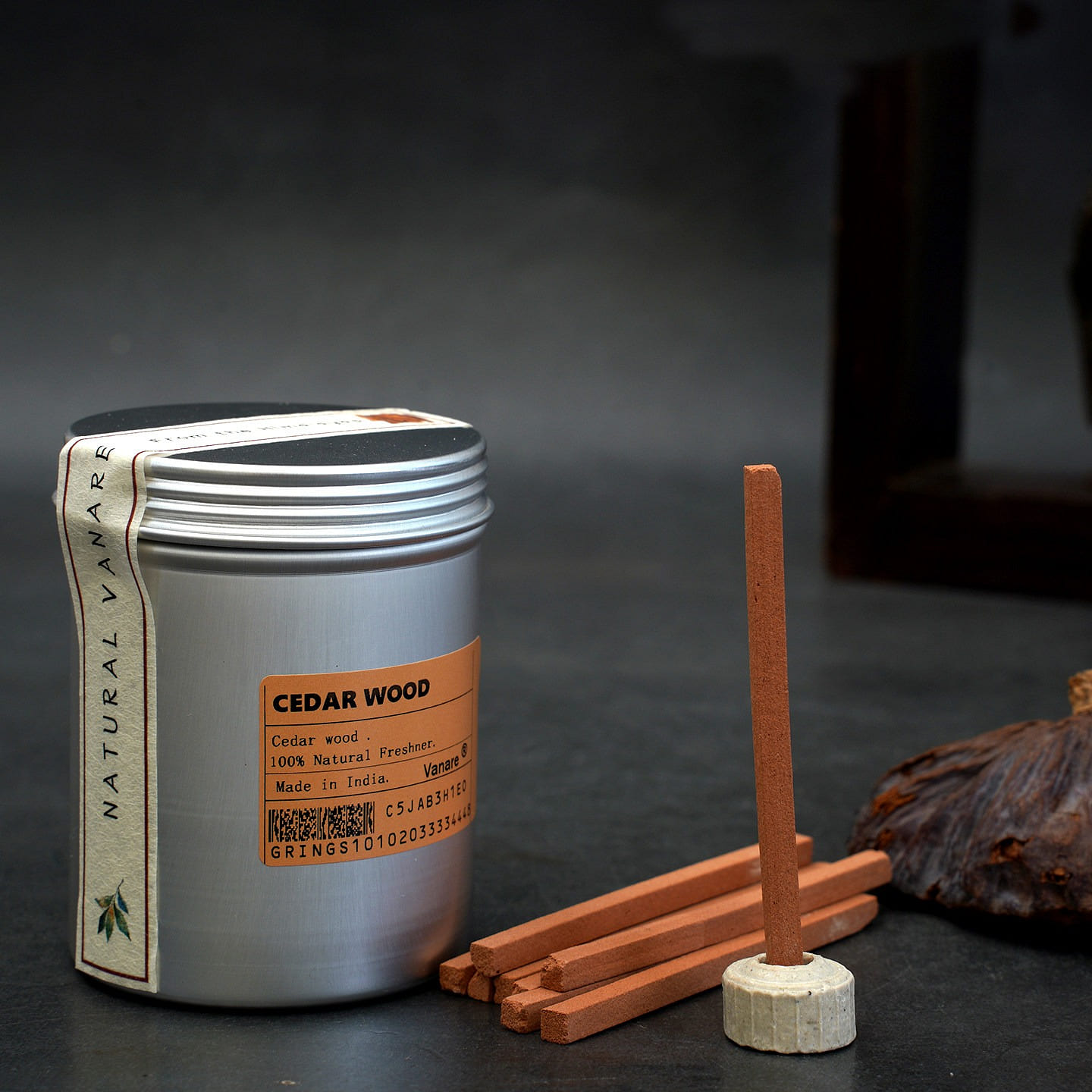 Cedarwood incense, bolded 0.5 cm, approximately 90 1 can
