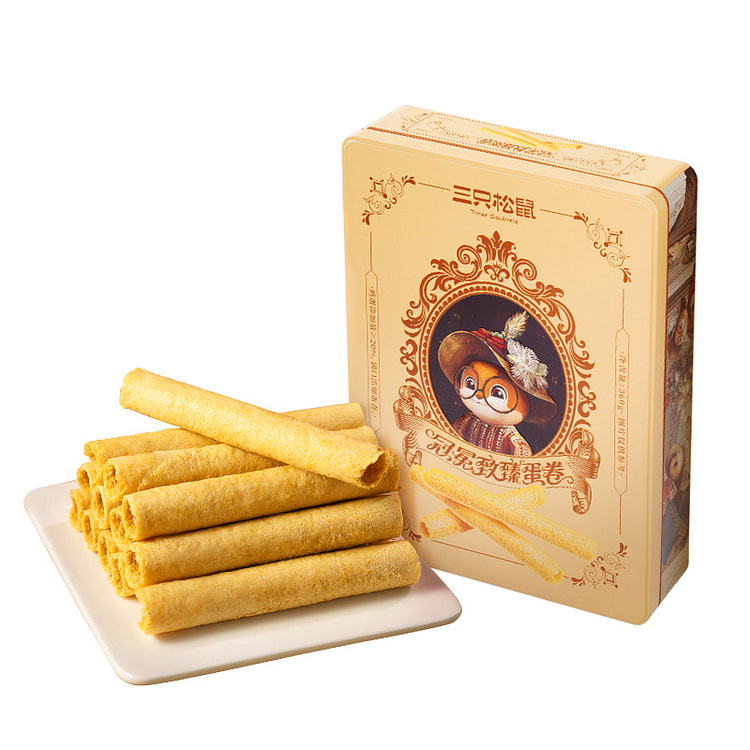三只松鼠 注心蛋卷黄油夹心卷礼盒装360g*1盒装