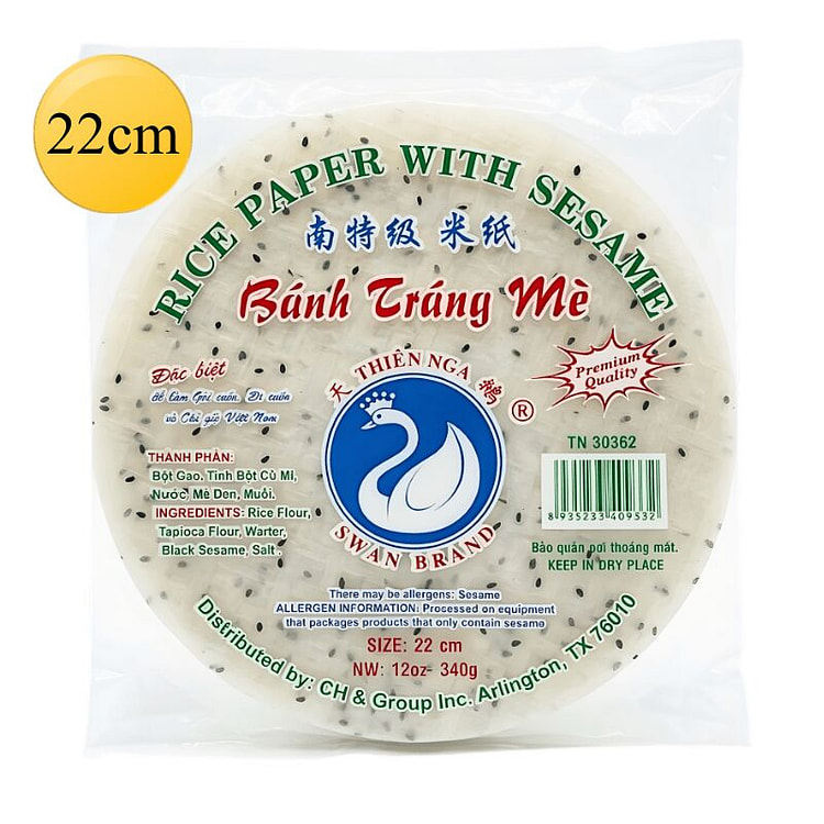 [Swan] Bánh tráng mè - 12oz 22cm 1 each (min 2)