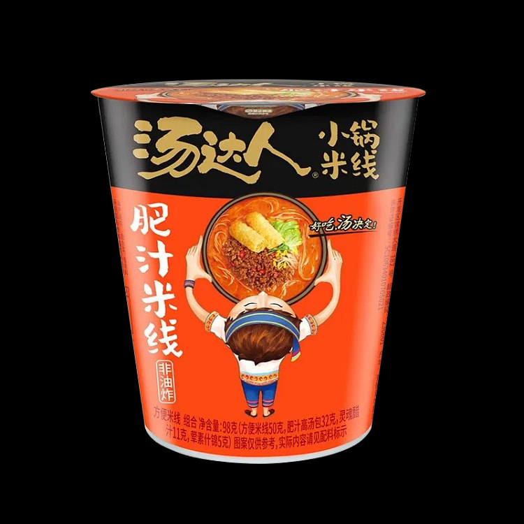 汤达人新品骨汤肥汁米线 98g*桶 98 克