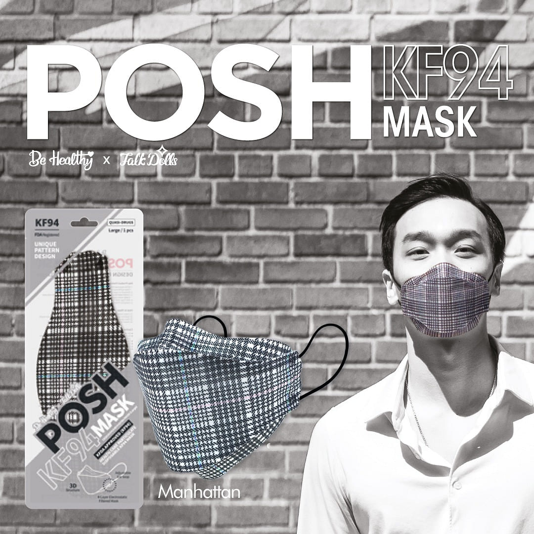 POSH KF94 Mask (Manhattan) 10pcs 1 each