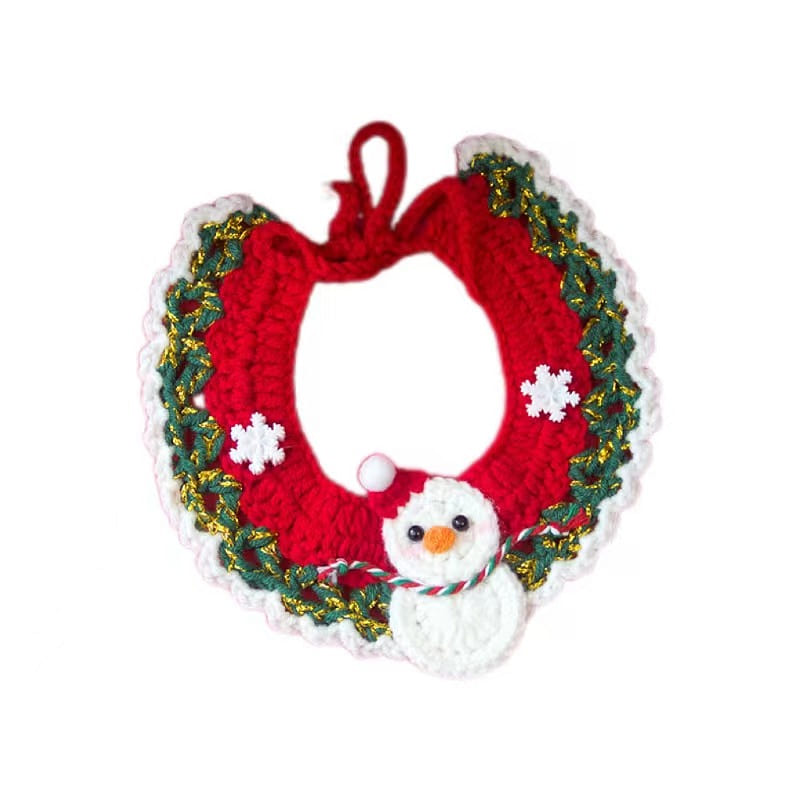 Christmas Pet Accessories Bib Pendant/Wool Decoration-B27 Snowman 1 count