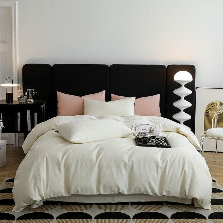 [Sleeplus]Washed cotton jacquard (series) milk white king size 1 each