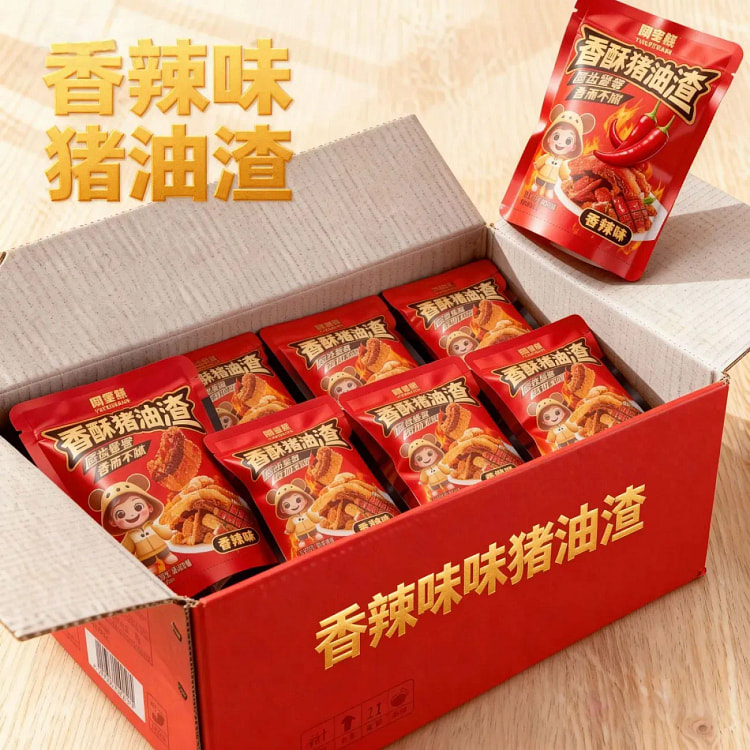 香酥酥脆香辣味猪油渣50g*10袋 500 克