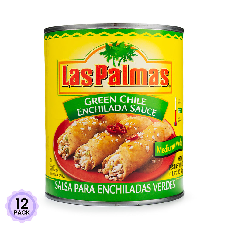 Las Palmas 青辣椒墨西哥卷饼酱 中辣 28 盎司*12 包