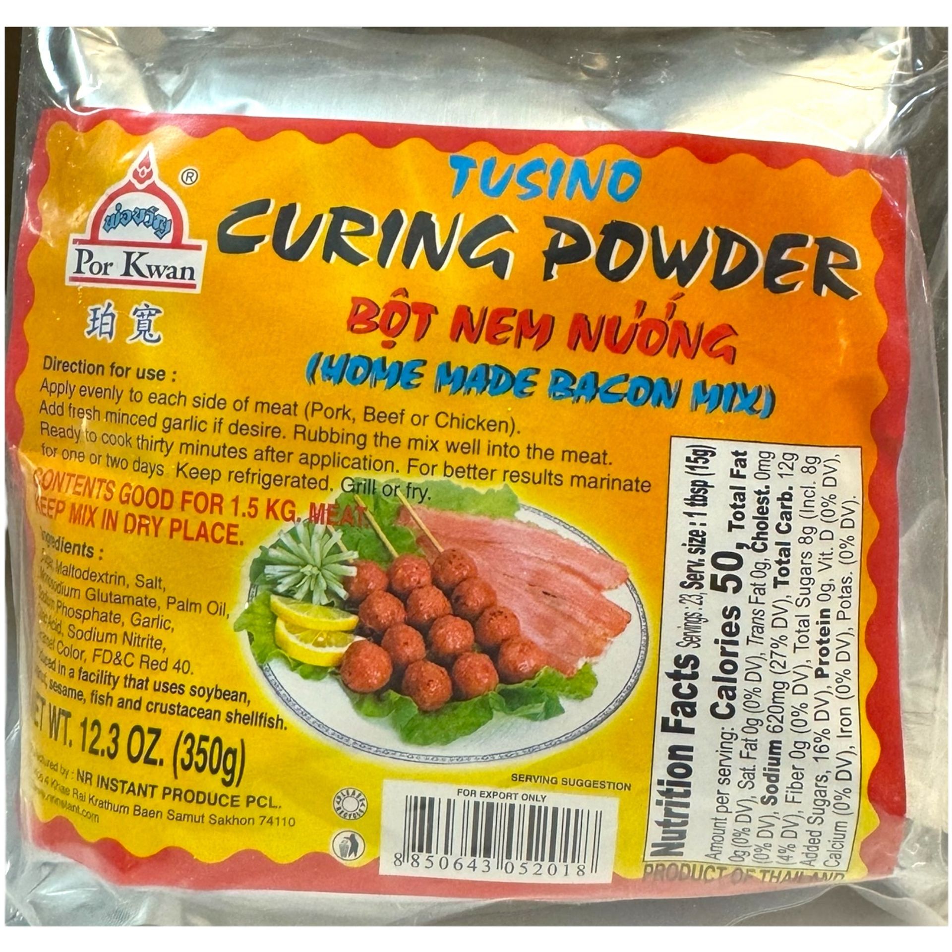 Por Kwan Curing Powder Homemade Bacon Mix 12.3 oz