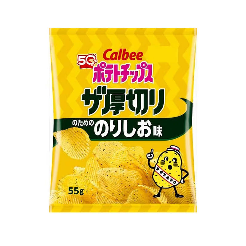 Calbee Thick-Cut Nori Salt Potato Chips 55g Japans 55 g