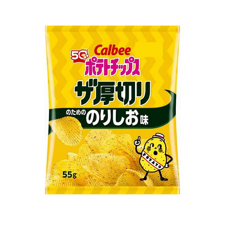 Calbee Thick-Cut Nori Salt Potato Chips 55g Japans 55 g