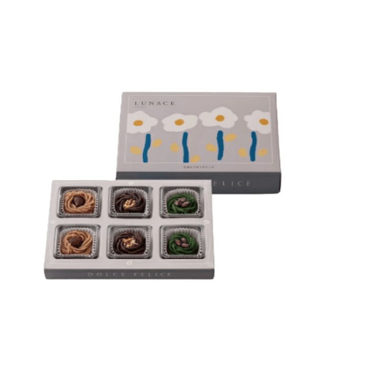 KEYUKA 季节限定蒙布朗小蛋糕三种口味6枚 1 盒