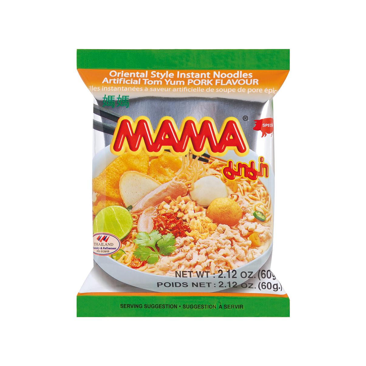 Mama Instant Noodles Tom Yum Pork Flavor 1 each