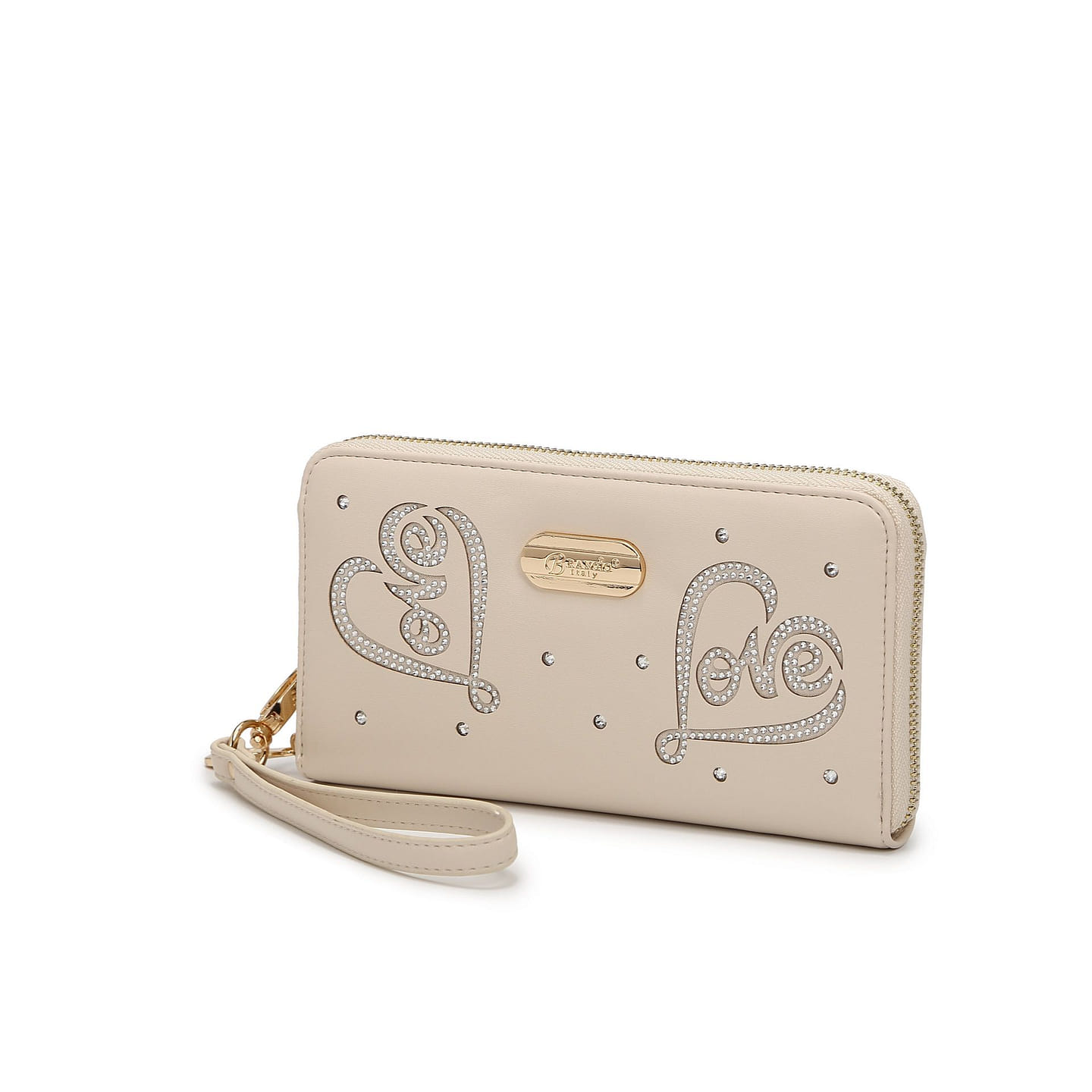 Love Vegan Leather Stain Resistant Cream Wallet [RNW7268-CM] 1 each