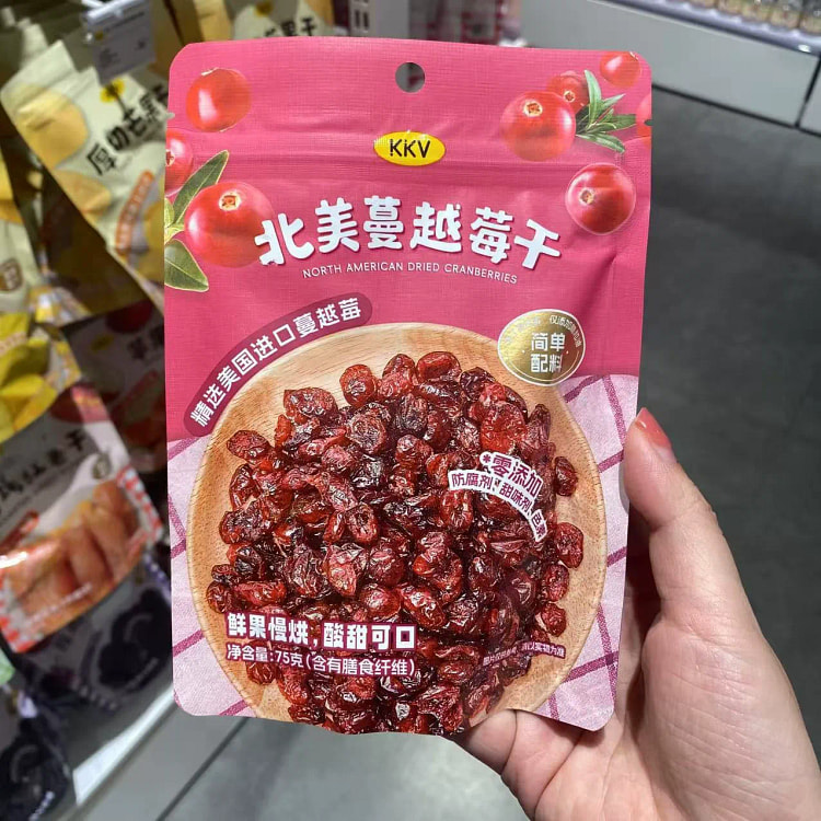KKV果脯蜜饯水果干休闲零食蔓越莓干*1袋 75 克