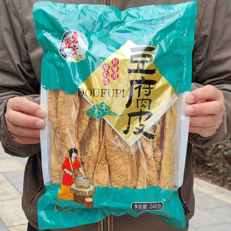贵州特产手工豆腐皮铜仁全干无盐1袋240g