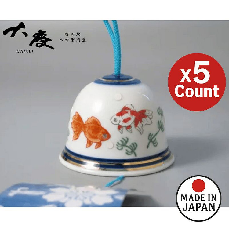 Arita Wind Chime Goldfish Boxed 5 Count