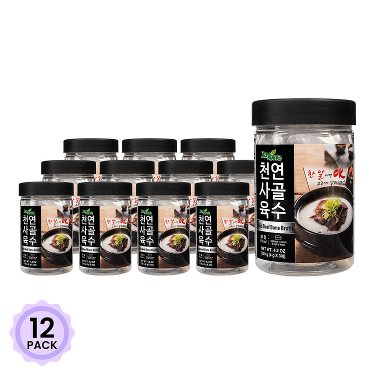 Jayone 韩国汤底浓缩片 牛骨 30片 120 克*12 包