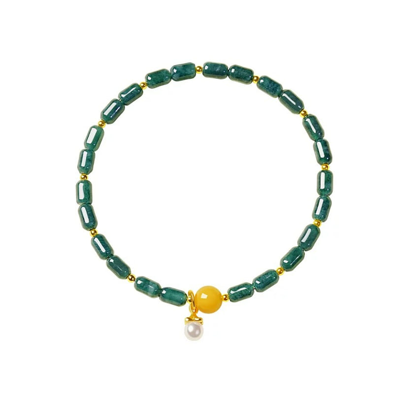 Jadeite Honey Wax Hand String High Grade Gift 6mm 1 box