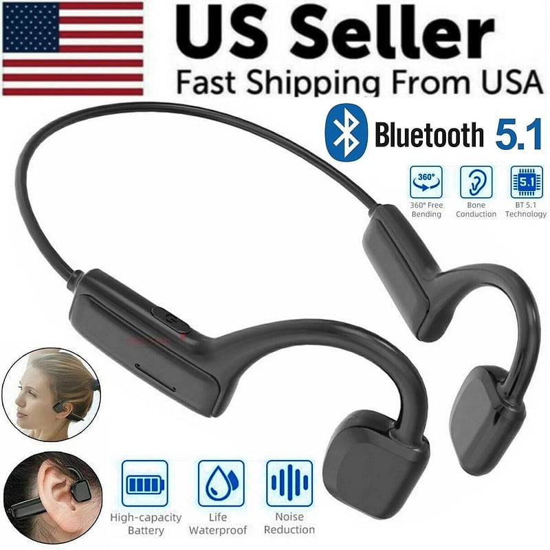 Bone Conduction Headphones Bluetooth 5.1 1 pack