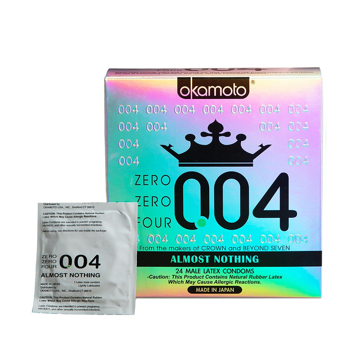 OKAMOTO 004 Condoms, 24 count Sherlon Latex 1 each