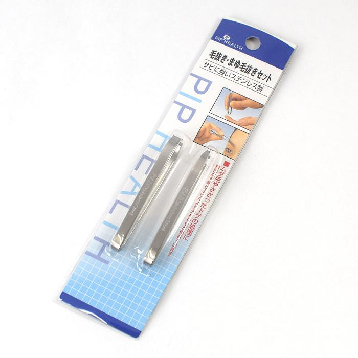 蓓福 PIP 不锈钢修毛镊子和修眉镊子套装 1 个