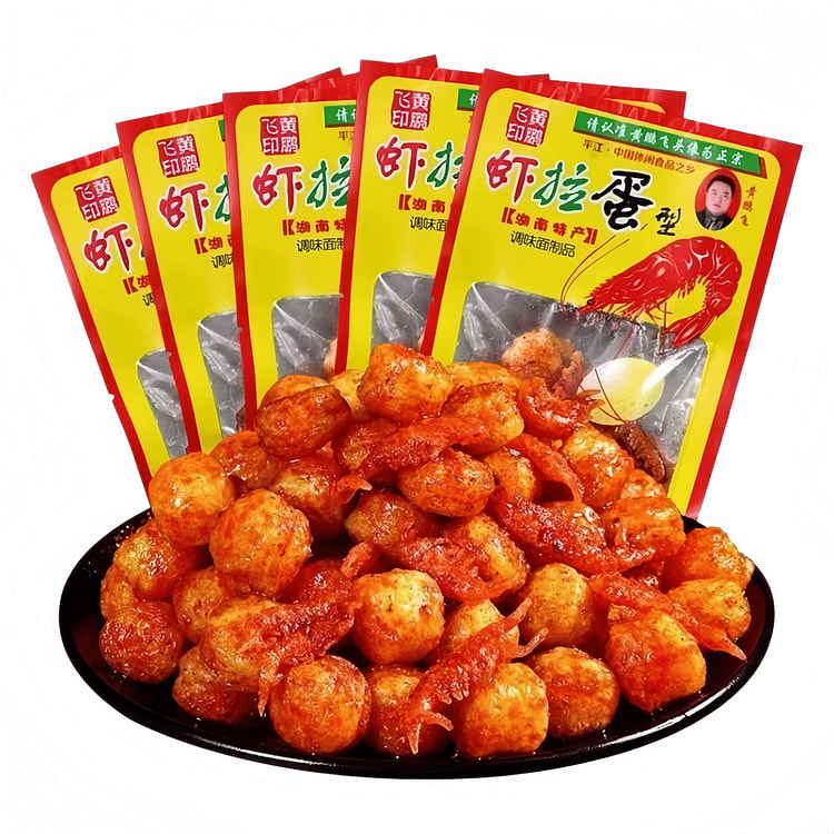 黄鹏飞 虾扯蛋辣条素虾球麻辣小虾 20g*14包 280 克
