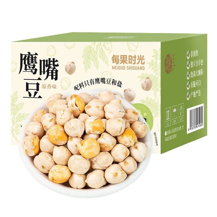 每果时光熟鹰嘴豆即食高蛋白坚果仁炒货500g*1袋 500 克